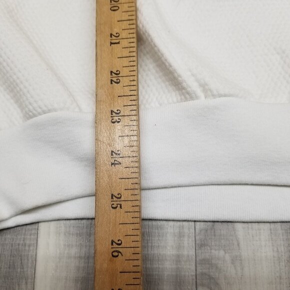 ✅Womens M VTG Ugly Christmas Sweater White Embossed Teddy Bear Janet Kruskamp - Picture 7 of 12